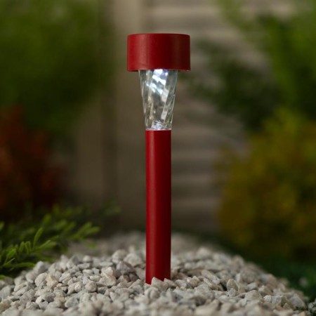 Garden lamp on the sunny battery "Red Trapezius", 4.5 × 30 × 4.5 cm, 1 LED, glow white-1