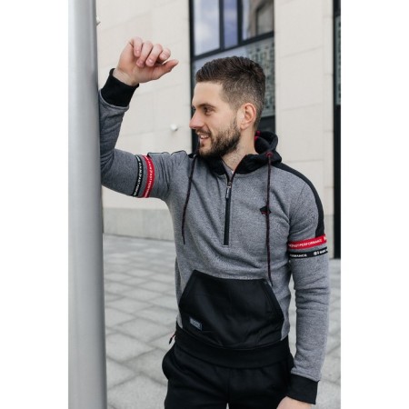 Sports costume men's ise, size 52, black color, gray color-4