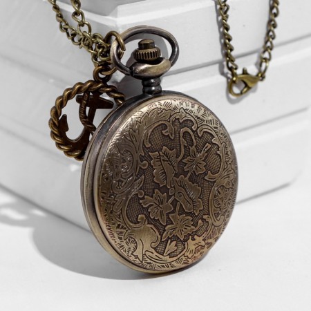 Pocket watch "anchor", quartz, d dial - 3.5 cm-6