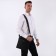 Male bag, black color