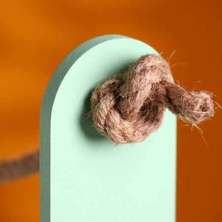 Wooden Kashpo 25.5 × 15 × 30 cm "AROMA", handle rope, olive-3