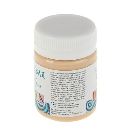 Acrylic glossy paint 50 ml, ZHK Decola, bodily, 2928235-1