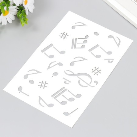 Plastic stencil "notes" 24x16 cm-1