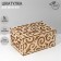 Universal casket for trifles "lace" 20 × 14 × 9.5 cm, plywood, beige color