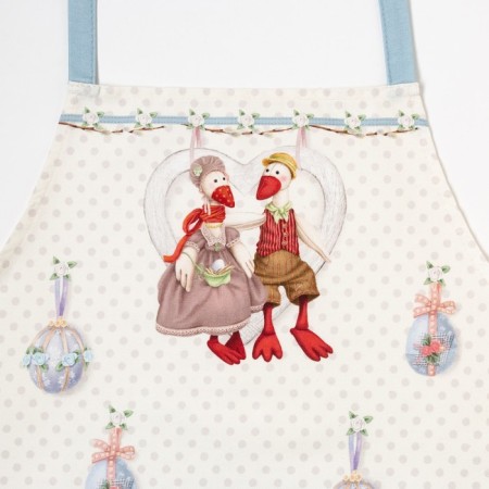 Apron Ethel "Easter tildes" 60x70 cm, 100% cotton, sarzha 190 g/m2-1