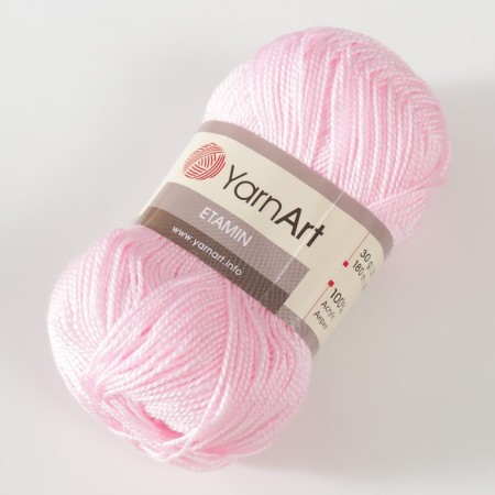 Yarn "etamin" 100% acrylic 180m/30g (451 St. Pink)-1