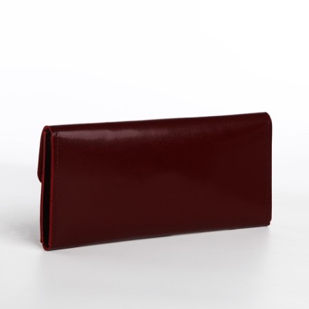 Women's wallet on the button, burgundy color-1