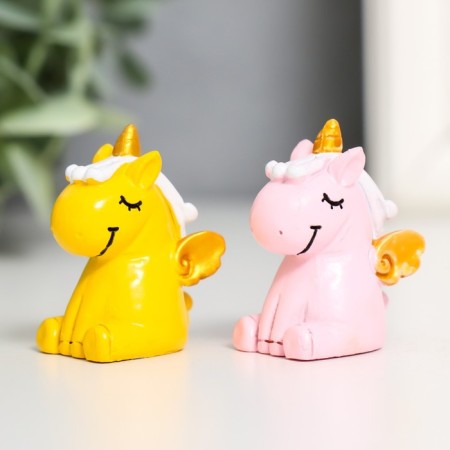 Polystone souvenir "Unicorns with wings" mix 3.5x2.5x2.5 cm-1