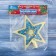 Tips "Star" lace pattern, 15x14.5 cm, golden blue
