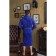 Tainted male bathrobe, size 60, blue color