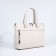 Luggage bag on lightning, 2 outer pockets, beige color