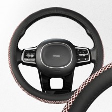SkyWay, Crystal-1 m, black eco-leather braid, red rhinestones