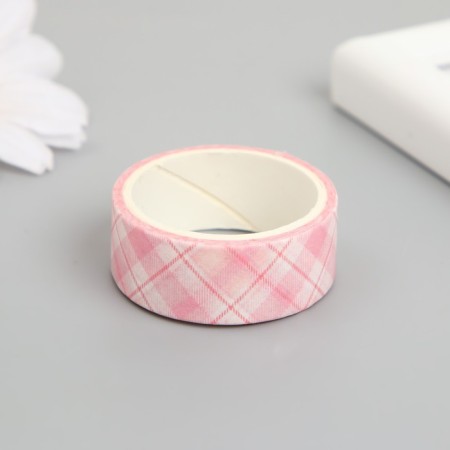 Adhesive tape paper "pink dreams" width 1; 1.5 cm winding 3 m set 8 pcs-2
