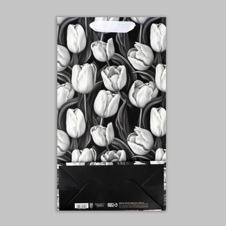 Gift package for two bottles, packaging, tulip, embossing, 35 x 20 x 9 cm-8