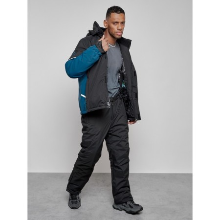 Male winter ski costume, size 48, black color-16