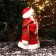 Santa Claus "in a fur coat and a bag with a patch" moves, 30x18 cm, red