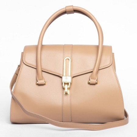 Women's bag, eco-leather, Versse light beige, 29x11x22 cm