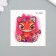 Tattoo on the body color "Tigeron with flowers and a bow" 6x6 cm