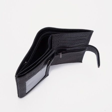 Male purse on a magnet, a department for auto documents and passports, black color-5