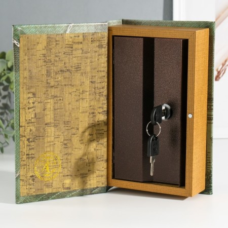 Safe Brush tree to the leatherette "Time - Money" 3D embossing 21x13x5 cm-1