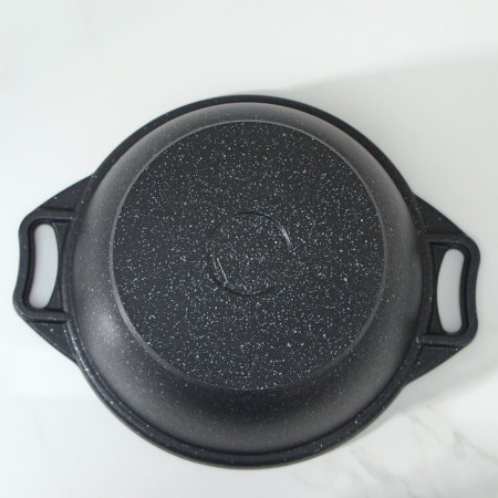 Pan, 2 l, d = 22 cm, h = 15.5 cm, kyshka, anti -stick coating, color dark marble-2