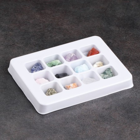 Collection of minerals, 12 pcs, 14.2x10.5 cm-1