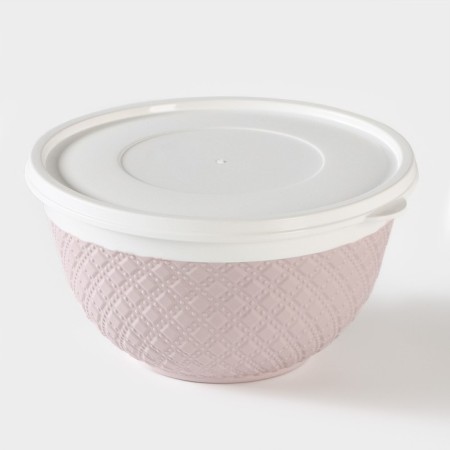 A bowl with a lid, 500 ml, 13.5 × 7.5 cm, color mix-7