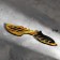 Wooden souvenir "ax", yellow leopard