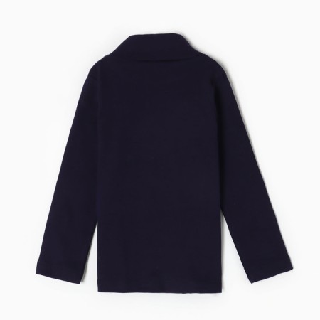 Turtleneck for a boy, dark blue color, height 122 cm-3