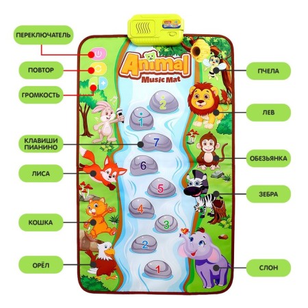 Musical rug "First Steps", 80 cm-2