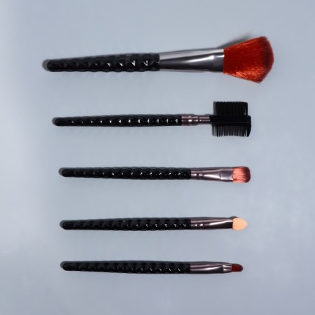 A set of makeup brushes, 5 objects, black color-5