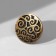 Ring of "ethnic" patterned circle, color black gold, dimensionless