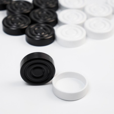 Checkers with a vinyl field, field 30 x 30 cm, d-3 cm, h-0.9 cm-3