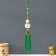 Suspension glass, textile "Gorlyanka pumpkin" Green 3.5x3.5x38 cm