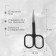 Scissors are manicure, narrow, straight, with rubberized handles, 9 cm, silver color/black