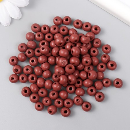 Beads for creativity tree "Rusty brown" D-0.8 cm, set 20 grams-1