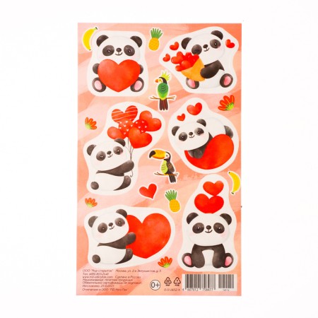 Panda stickers 10x16 cm
