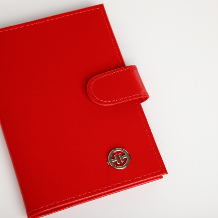 Cover for auto documents on the button, textura, red color-3