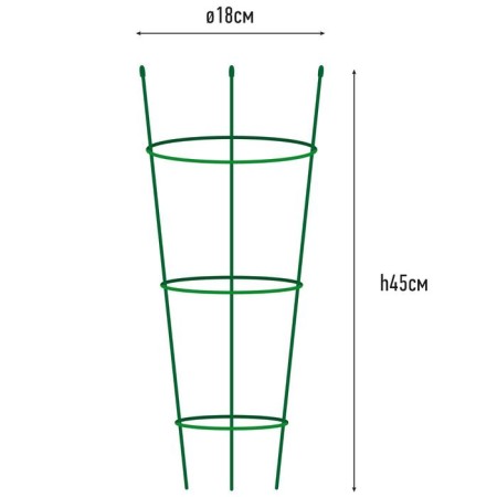 Support for plants, 3 rings, h = 45 cm, d = 18-16-14 cm, metal-1