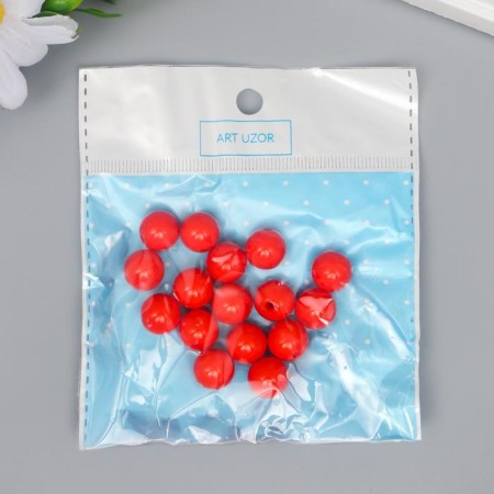 Beads for creativity plastic "Scarlet beads" set of 16 grams 1.6x1.6 cm-2