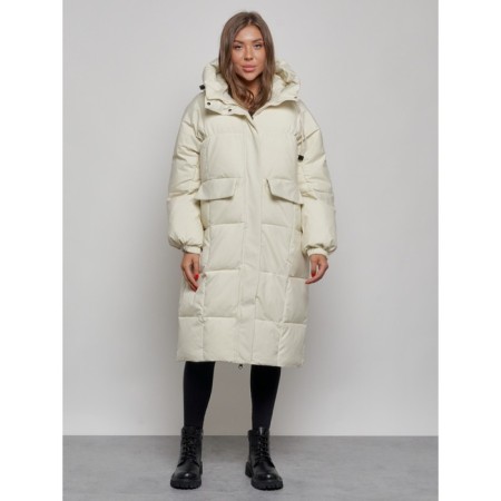 Coat insulated winter female, size 46, beige color