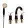 Mixer aboard the Zein NB-7 bath, for four holes, a set, retro, black/gold