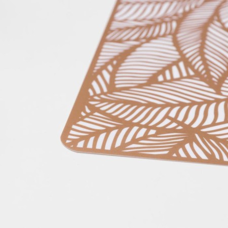 Serving napkin on the table “Leaves”, 43 × 28 cm, metallic color brown-2