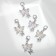 Charm "Butterflies" duet, lilac-radiant color in silver