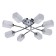 Ceiling Ceiling "Olympia", 8x60W E14, chrome 68x68x16 cm