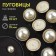 A set of buttons on the leg, d = 15 mm, 10 pcs, pearl/gold color