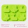 The form for baking the deed "New Year. Bells and boot ", silicone, 25.5 × 17 cm, 6 cells, green color