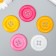 A button decorative plastic "Color" mix 5.4x5.4 cm for creativity