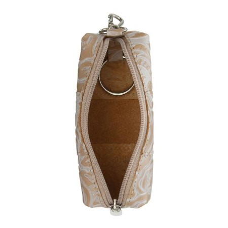 Key of zipper, ring, beige color-1