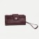 Women's wallet on the button, burgundy color